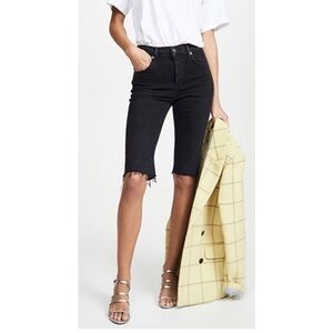 AGOLDE Carrie Skinny Bermuda Denim Shorts